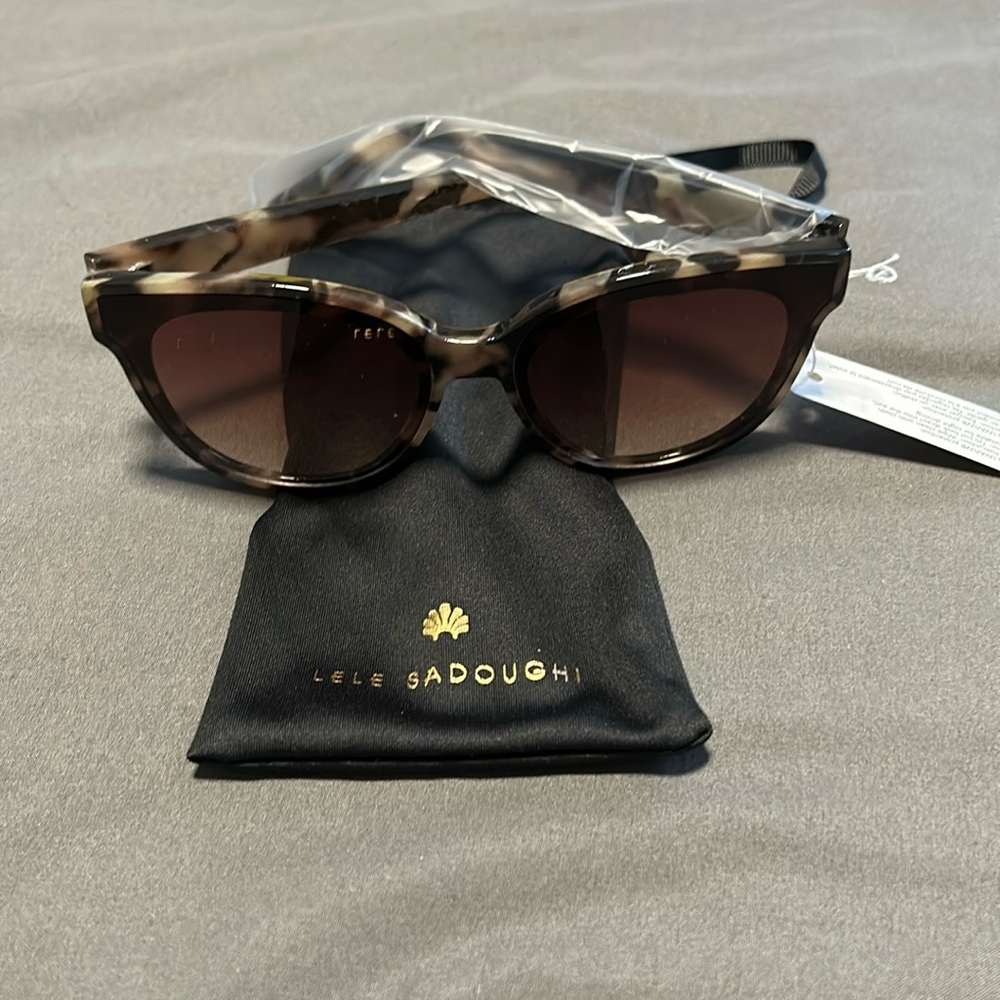 Lele Sadoughi Tortoise Brooklyn Sunglasses